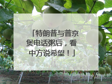特朗普与普京煲电话粥后，看中方说希望！